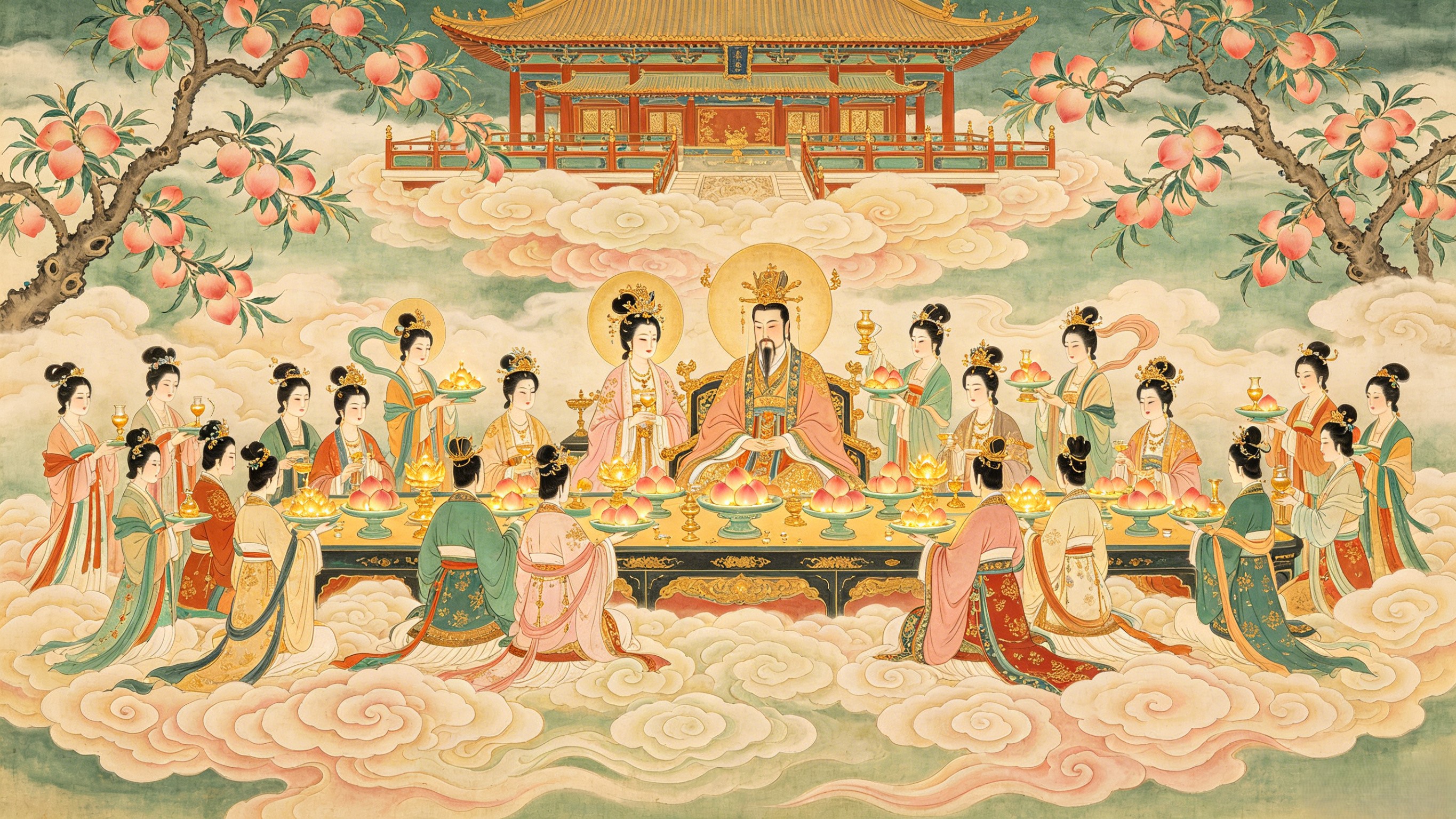 The Peach Banquet of the Queen Mother of the West — the grandest celestial gathering