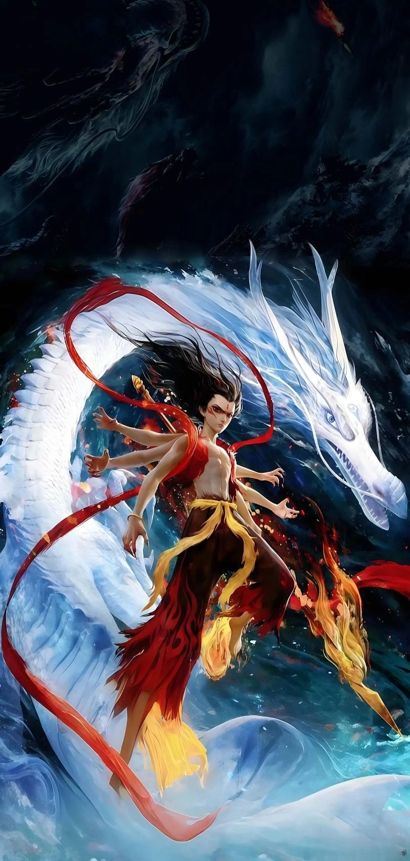 Nezha facing the sea — an impossible stand