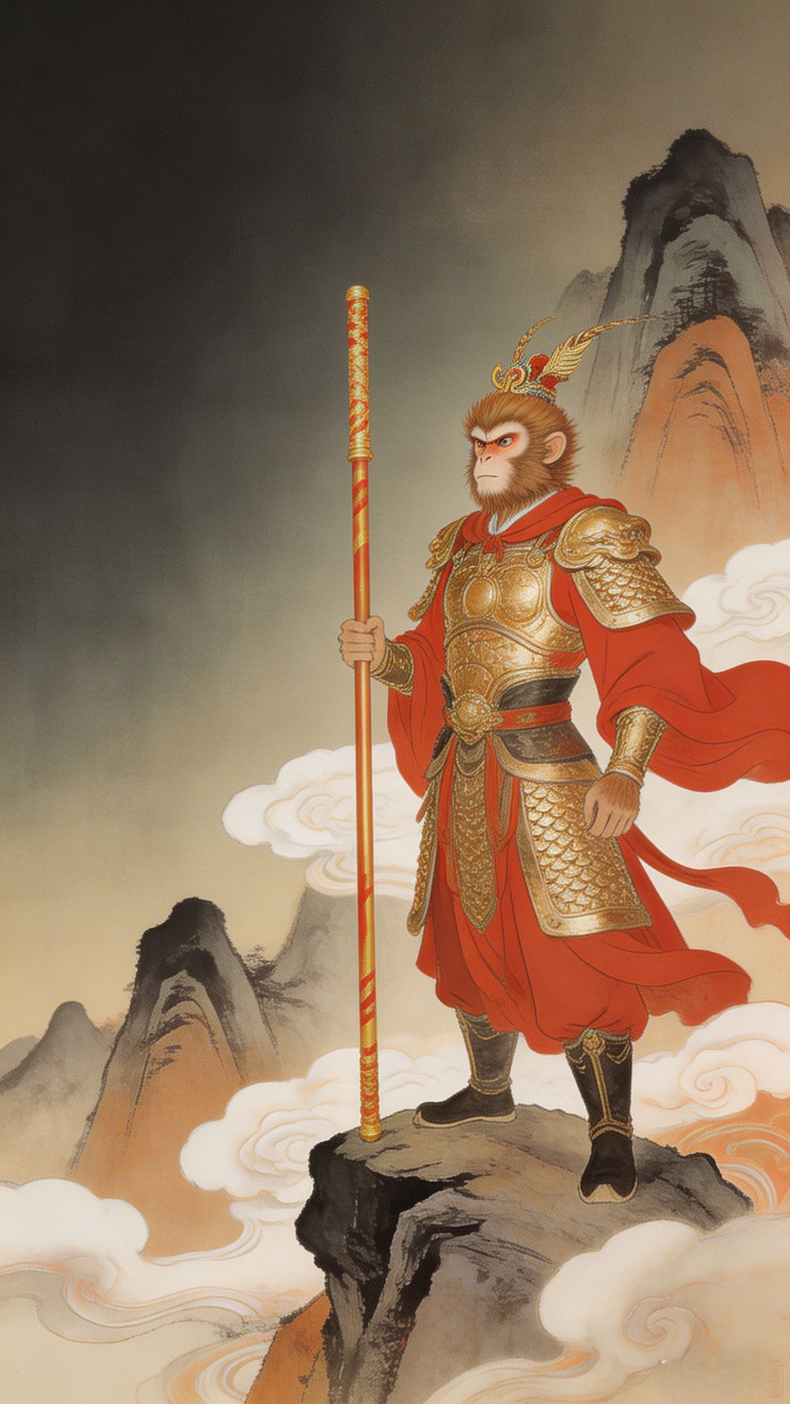 Sun Wukong — 工笔重彩风格